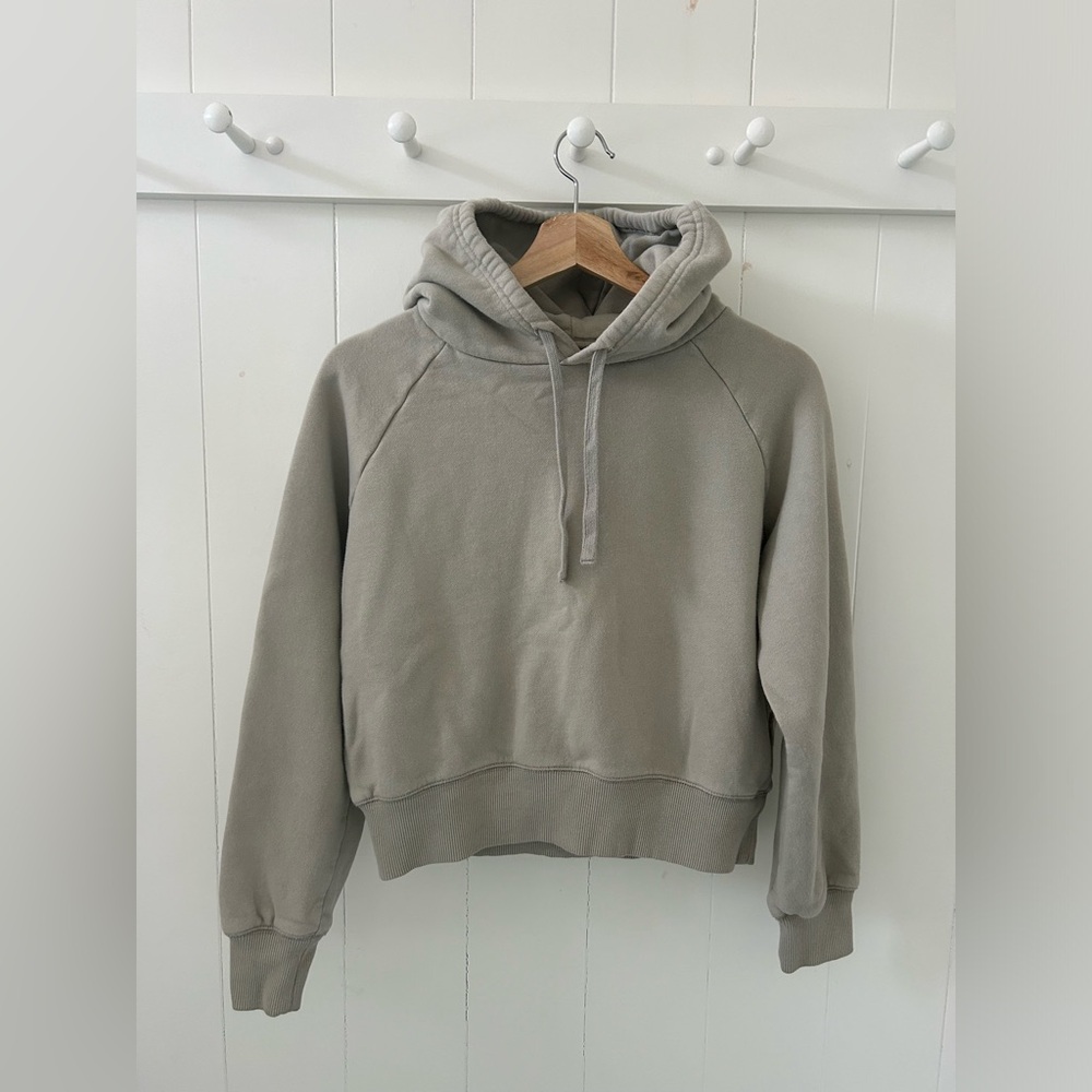x karla Hooded Crop Sweatshirt Heather Grey, L